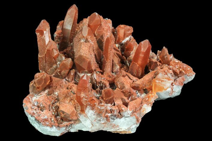 Natural, Red Quartz Crystal Cluster - Morocco #101023